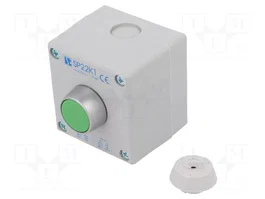 SPAMEL Cassette de pilotage SP22 avec bouton plat vert