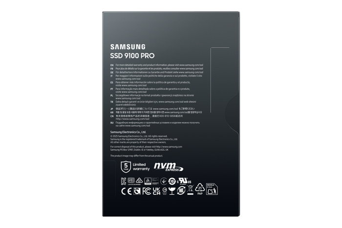 Samsung 9100 PRO SSD interne NVMe M.2 PCIe 5.0 x4 4 TB Samsung 9100 PRO SSD interne NVMe M.2 PCIe 5.0 x4 4 TB