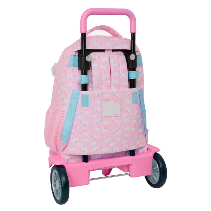 Cartable à roulettes Glow Lab Rose 33 x 45 x 22 cm