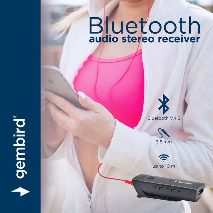 GEMBIRD Récepteur audio Bluetooth - Noir