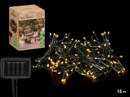 IBERGARDEN Guirlande solaire 15 m 240 LED Lumière chaude