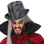 BigBuy Carnival Chapeau Haut de Forme Gris Effet Toile d'Araignée