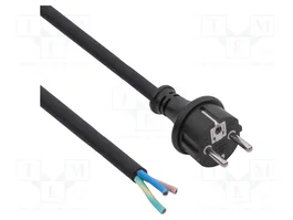 AKYGA Câble d'alimentation H05RR-F 3x1,5mm² 5m