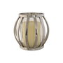 Bougeoir Home ESPRIT Argenté Verre Acier 14 x 14 x 14 cm