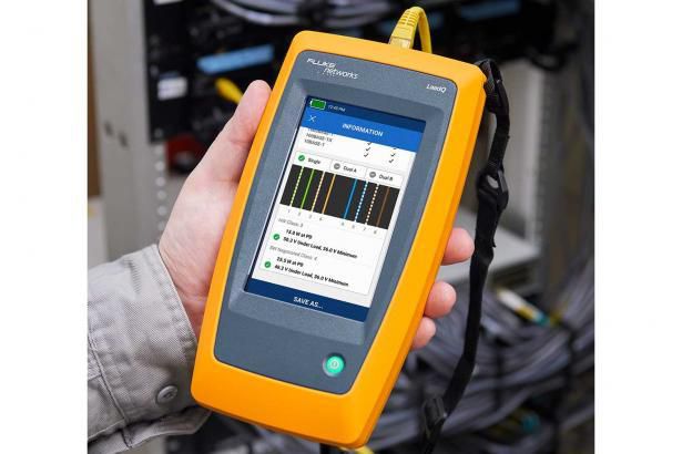 Fluke - Écran tactile capacitif couleur multi-touch 800 x 480, batterie Lithium-ion 3.6 V 6400 mAh, prise en charge LLDP/CDP/FLP, IEEE 802.3af/at/bt