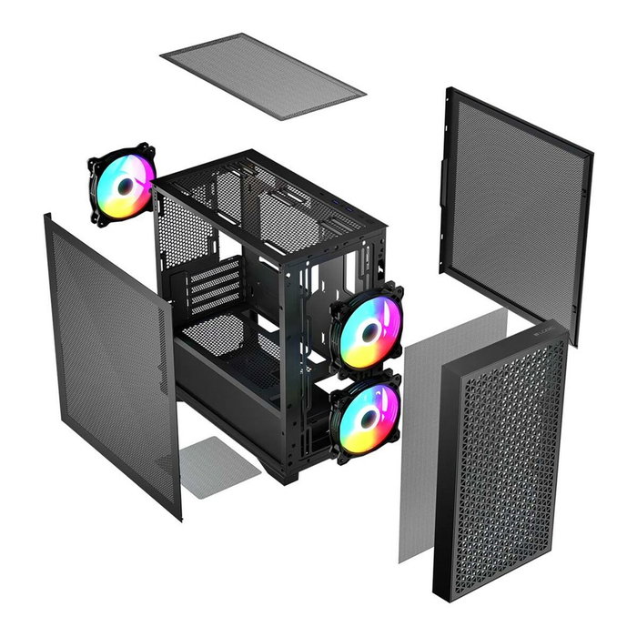Boîtier ATX semi-tour Logic AM-DART-PRO-ARGB-10 Noir Boîtier ATX semi-tour Logic AM-DART-PRO-ARGB-10 Noir
