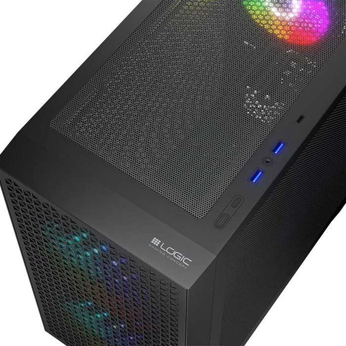 Boîtier ATX semi-tour Logic AM-DART-PRO-ARGB-10 Noir Boîtier ATX semi-tour Logic AM-DART-PRO-ARGB-10 Noir