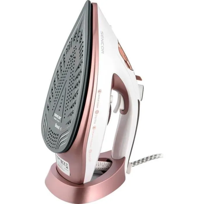 Sencor SSI 3520RS Fer à vapeur 3100 W, semelle en céramique, débit vapeur 35 g/min, 280 ml, autonettoyant, anti-gouttes