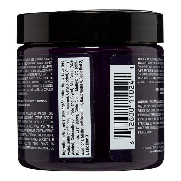 Manic Panic Teinture capillaire semi-permanente Classic Purple Haze - Couleur fantasy intense et vibrante - Formule végétalienne sans ammoniaque, gluten et parabène