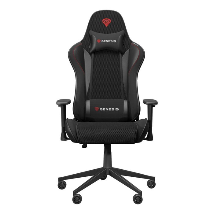 Genesis Siège Gaming Nitro 440 G2 Noir et Gris Tissu et Similicuir avec Accoudoirs Réglables