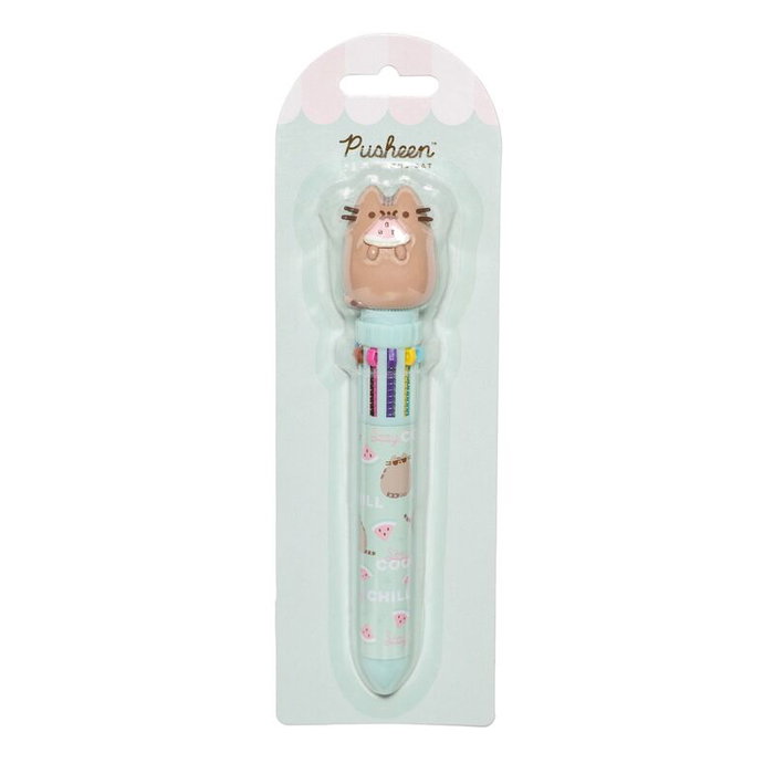 ERIK - Stylo 3D à 10 couleurs Foodie Collection avec personnage Pusheen en topper PVC - Stylo à bille ERIK - Stylo 3D à 10 couleurs Foodie Collection avec personnage Pusheen en topper PVC - Stylo à bille