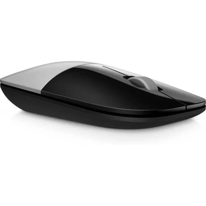 HP Souris sans fil Z3700 avec connexion 2,4 GHz, 1200 DPI, conception ergonomique pour confort du poignet, couleur argentée