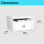 HP LaserJet MFP M140w - Imprimante multifonction laser noir et blanc compacte avec impression, copie, numérisation, jusqu'à 20 ppm et application HP Smart