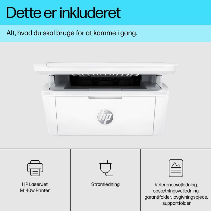 HP LaserJet MFP M140w - Imprimante multifonction laser noir et blanc compacte avec impression, copie, numérisation, jusqu'à 20 ppm et application HP Smart