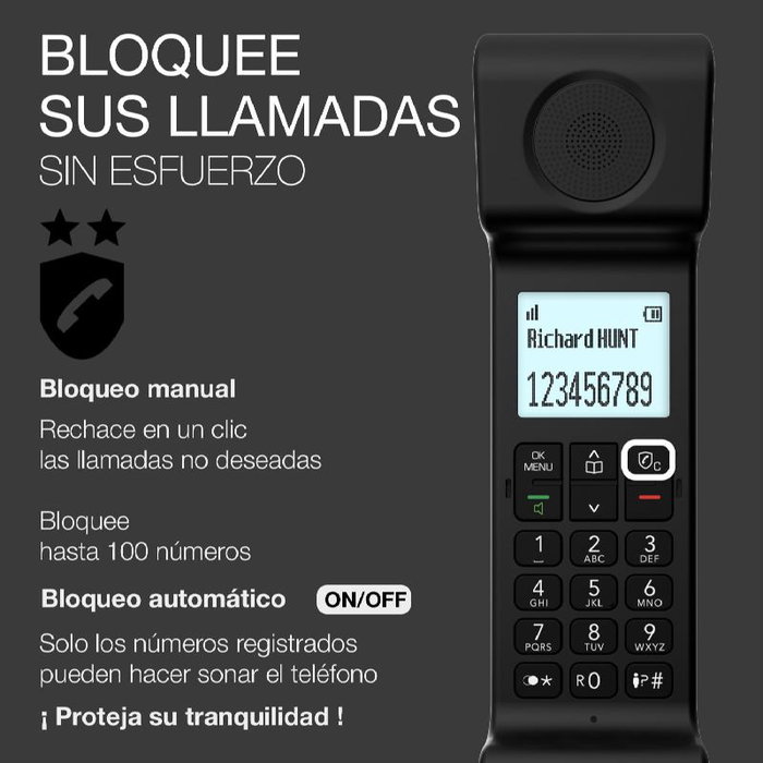 Téléphone Sans Fil Alcatel ATL1428155 Blanc Noir
