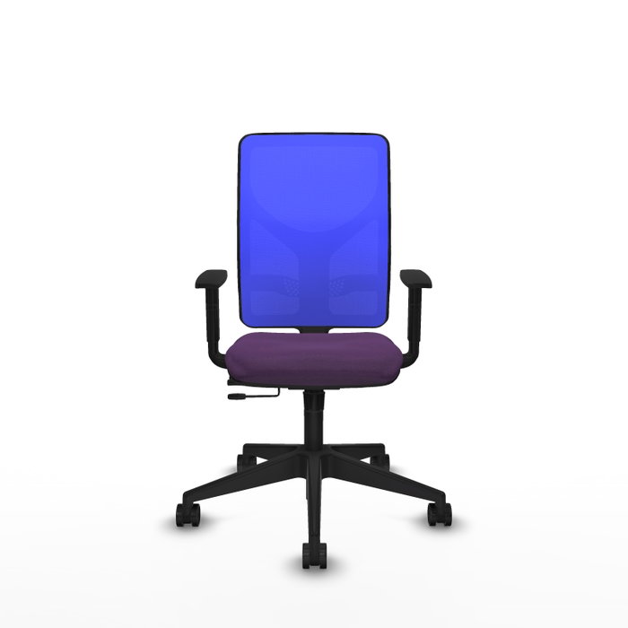 PIQUERAS Y CRESPO Chaise Motilla Synchrone/Traslack, Pourpre et Bleu, Base pyramidale noire PIQUERAS Y CRESPO Chaise Motilla Synchrone/Traslack, Pourpre et Bleu, Base pyramidale noire