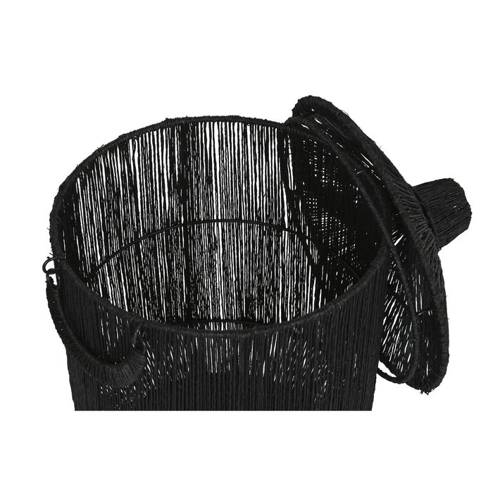 Set de basket Home ESPRIT Noir Jute Métal (2 Pièces) Set de basket Home ESPRIT Noir Jute Métal (2 Pièces)