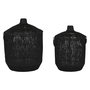 Set de basket Home ESPRIT Noir Jute Métal (2 Pièces)