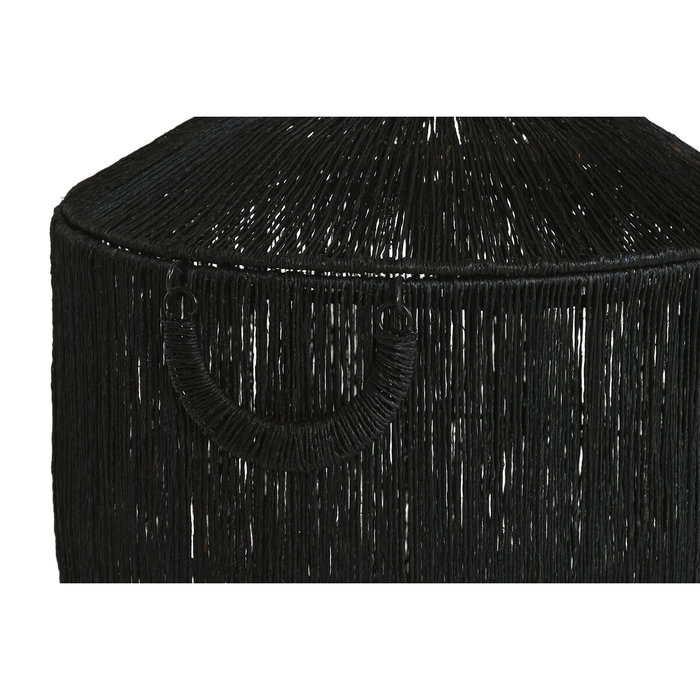 Set de basket Home ESPRIT Noir Jute Métal (2 Pièces) Set de basket Home ESPRIT Noir Jute Métal (2 Pièces)