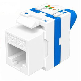 Phasak Connecteur Keystone RJ45 Catégorie 6A UTP Crimpado Rotativo