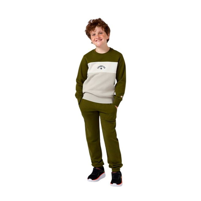 Sweat sans capuche enfant Champion Icons Plus Vert Olive S