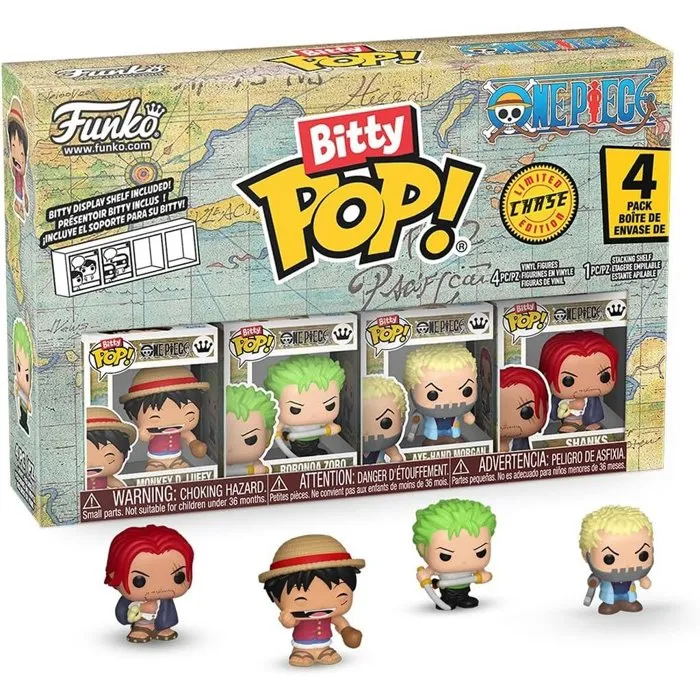 Funko Bitty POP! One Piece - Pack de 4 Mini Figurines Luffy et Compagnons