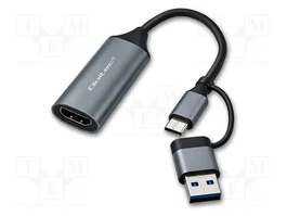 QOLTEC Adaptateur HDMI, USB-A et USB-C