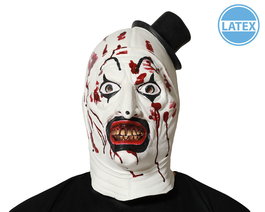 Masque de Clown Sinistre en Latex pour Halloween - Déguisement Effrayant avec Détails Réalistes pour Fêtes et Événements
