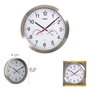MAURER Horloge murale analogique en acier avec thermomètre et hygromètre Ø 30 cm