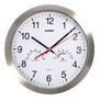 MAURER Horloge murale analogique en acier avec thermomètre et hygromètre Ø 30 cm