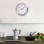 MAURER Horloge murale analogique en acier avec thermomètre et hygromètre Ø 30 cm