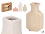Giftdecor Set de 3 Jarrones Terra Rectangulos Assortis Couleurs 31x6x23 cm (Set de 4)