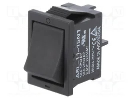 Aratas Interrupteur à bascule SPST noir ON-OFF A8L