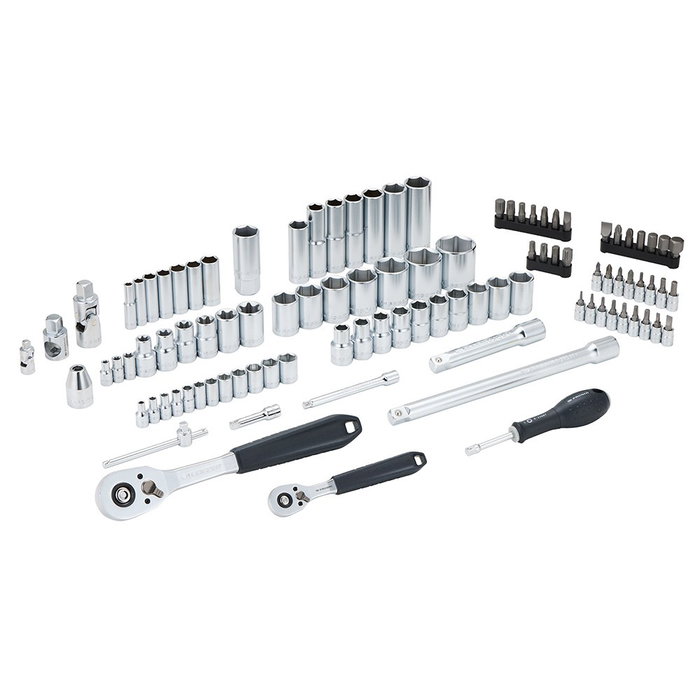Facom Jeu de clés à cliquet, douilles et accessoires 1/2 et 1/4 po, 100 pièces Facom Jeu de clés à cliquet, douilles et accessoires 1/2 et 1/4 po, 100 pièces