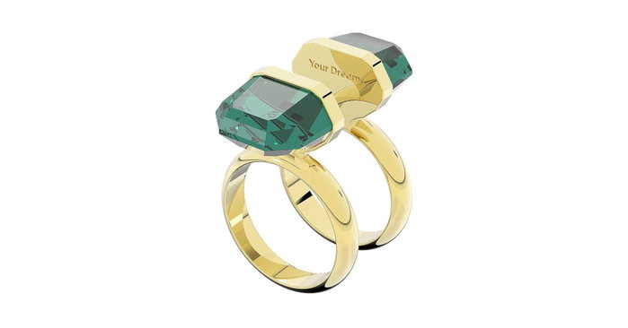 SWAROVSKI Bague Lucent en Acier Inoxydable Doré Taille 50 SWAROVSKI Bague Lucent en Acier Inoxydable Doré Taille 50