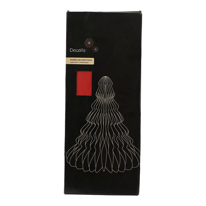 Decoris Arbre de Noël en papier doré avec paillettes Ø48 x 60 cm