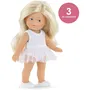 Corolle Mini Corolline Rosy Ballerine - Poupée Danseuse 20 cm avec Tiare, Guêtres et Gilet - Cheveux Blonds à Coiffer - Odeur Vanille - À partir de 3 ans