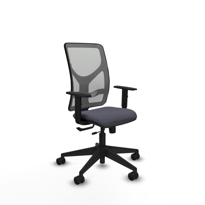Chaise Motilla Synchrone/Traslack tissu Gris foncé Maille Gris Base pyramidale noire Accoudoir 1D Sans appui-tête Roulettes 65mm nylon Chaise Motilla Synchrone/Traslack tissu Gris foncé Maille Gris Base pyramidale noire Accoudoir 1D Sans appui-tête Roulettes 65mm nylon