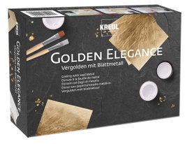 Kreul Kit GOLDEN ELEGANCE de dorure à la feuille métallique dorée