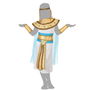 Déguisement de Reine Égyptienne Cléopatra pour Fille 5-6 Ans - Costume Faraonne avec Diadème Doré, Collier et Accessoires