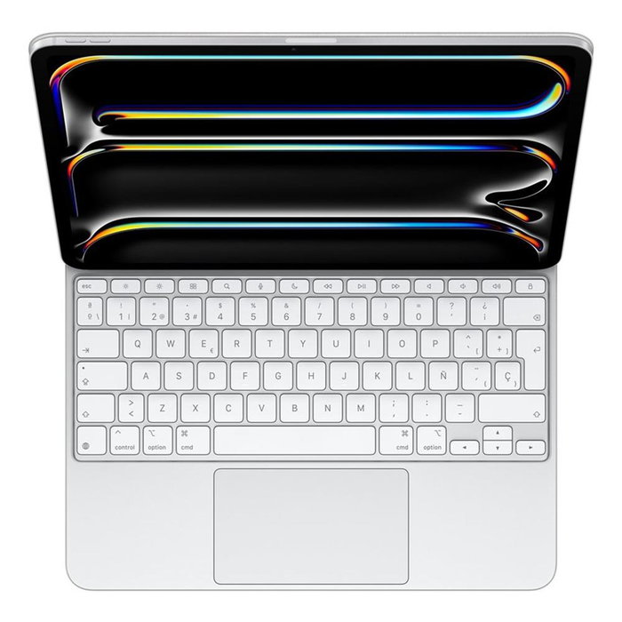 Apple Magic Keyboard Clavier Sans Fil Rétroéclairé avec Pavé Tactile QWERTY Espagnol pour iPad - Blanc Apple Magic Keyboard Clavier Sans Fil Rétroéclairé avec Pavé Tactile QWERTY Espagnol pour iPad - Blanc
