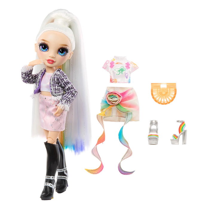 MGA Rainbow High Style Icons - Poupée Amaya 431640 avec second outfit, sac et cheveux stylisés, pour collection (+4 ans)