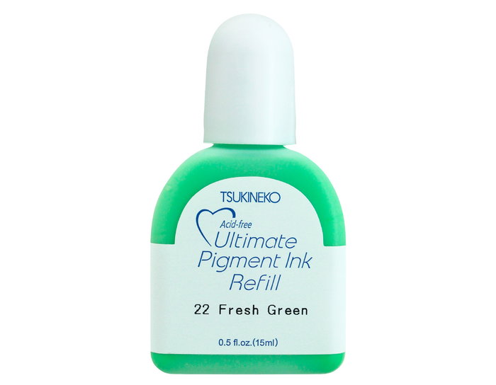 Tsukineko Recharge d'encre VERSACOLOR Vert clair opaque 15ml Tsukineko Recharge d'encre VERSACOLOR Vert clair opaque 15ml