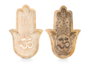 GIFTDECOR Bandeja Multiuso Mano Om - Lot de 6 - Blanc-Naturel
