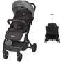Nania - Poussette Canne Compacte MYLA - Pliage en Trolley - De la Naissance à 22 kg (0-48 Mois) - Noire - Roues 6.0/6.5 - 7.5 kg - Compatible Siège Auto Rimini