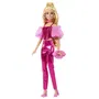 Barbie JFP40 Poupée Deluxe Style Tenue Rose Métallisée Cheveux Blonds avec Pochette et Bijoux pour Enfants