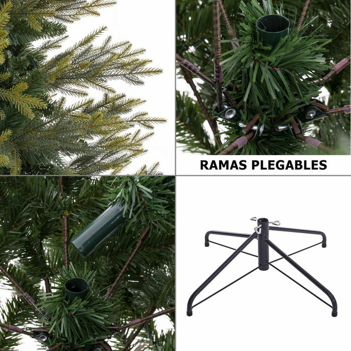 BigBuy Home Sapin de Noël Vert PVC Métal Polyéthylène 70 x 70 x 150 cm