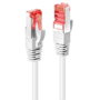 Lindy Câble réseau Ethernet Cat.6 S/FTP Blindé 0.5m Blanc - Contacts en Or, Manchon Anti-Arrache