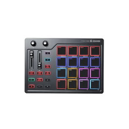 Donner Starrypad DPD-16 Contrôleur MIDI USB 16 Pads Lumineux avec 48 Sons Personnalisables, 3 Boutons, 4 Potentiomètres, Sorties MIDI et USB-C