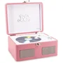 Liscianigiochi - Lecteur CD portable vintage Barbie - Enceinte Bluetooth avec haut-parleurs stéréo - Ports USB, AUX, TF - Rose - Pour enfants dès 12 ans